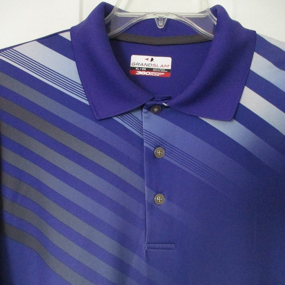 Grand Slam Mens S/S Purple Stretch Golf Polo Shirt - Size XL